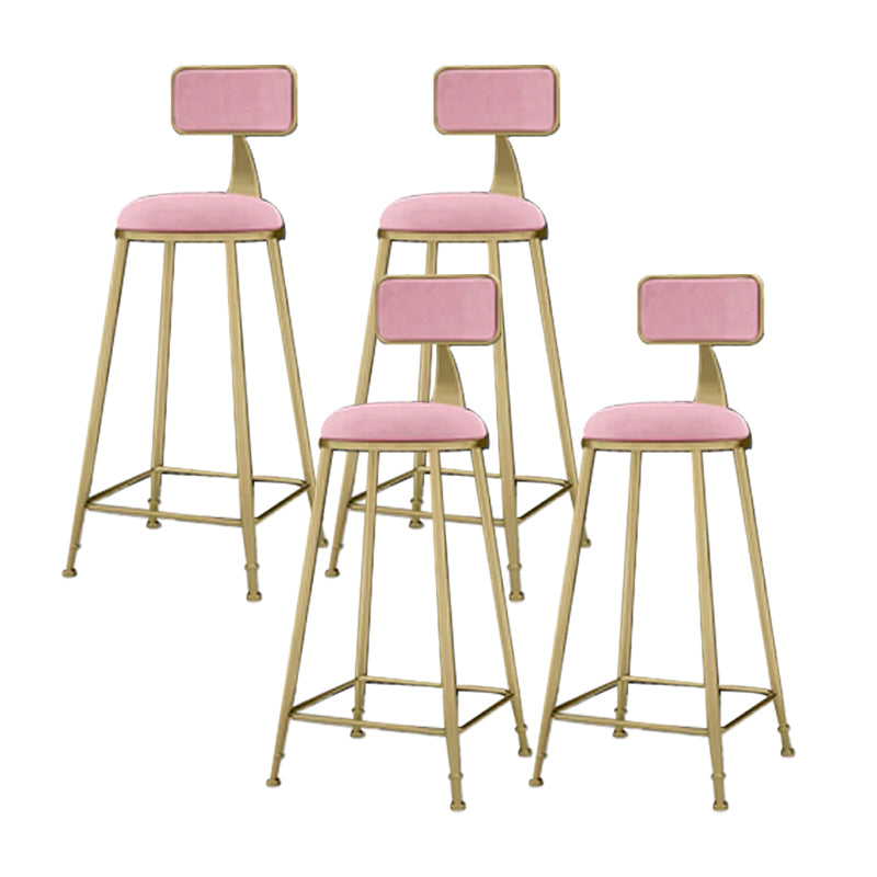 Industrial Armless Dining Stools Round Bar Stools with Metal Base