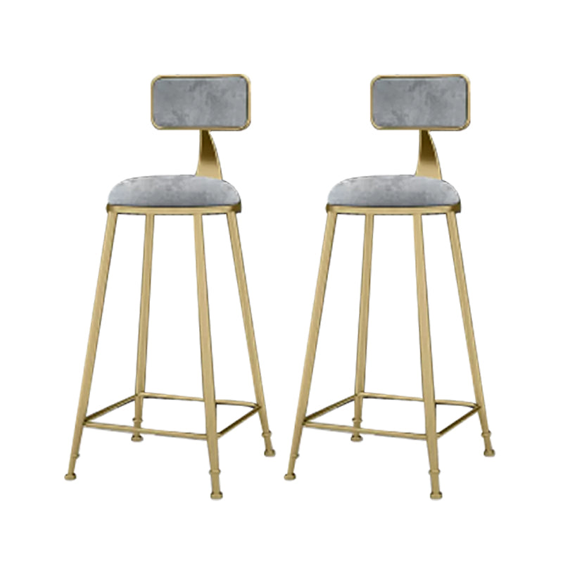 Industrial Armless Dining Stools Round Bar Stools with Metal Base