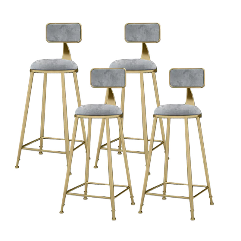 Industrial Armless Dining Stools Round Bar Stools with Metal Base