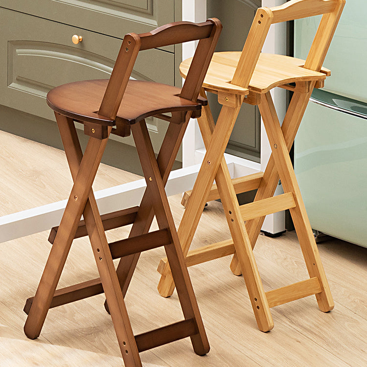 Folding Counter and Bar Stool Modern Style Wood Stool for Living Room