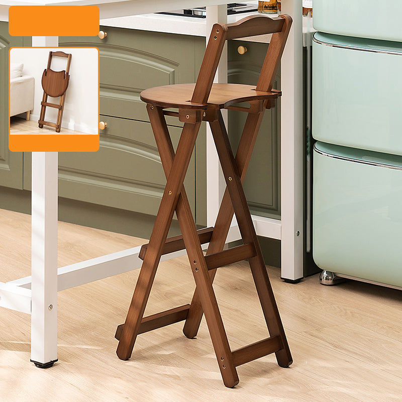 Folding Counter and Bar Stool Modern Style Wood Stool for Living Room
