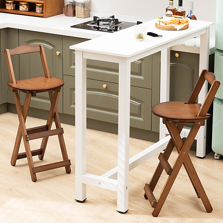 Folding Counter and Bar Stool Modern Style Wood Stool for Living Room