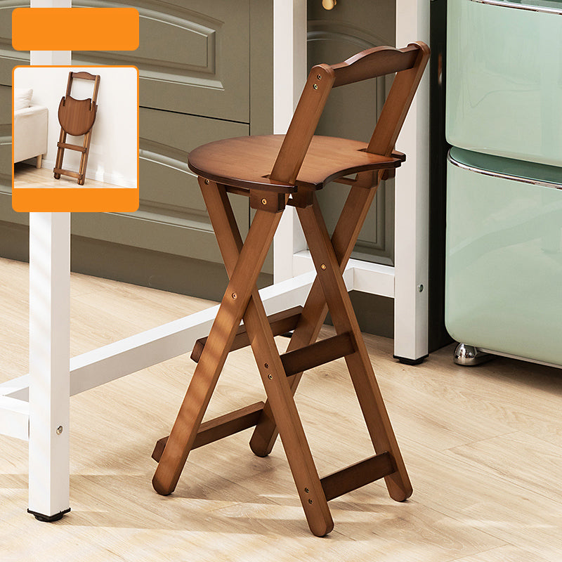 Folding Counter and Bar Stool Modern Style Wood Stool for Living Room