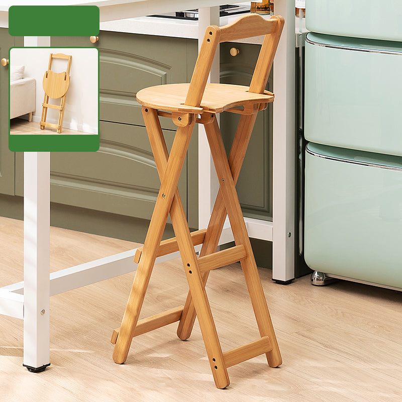 Folding Counter and Bar Stool Modern Style Wood Stool for Living Room