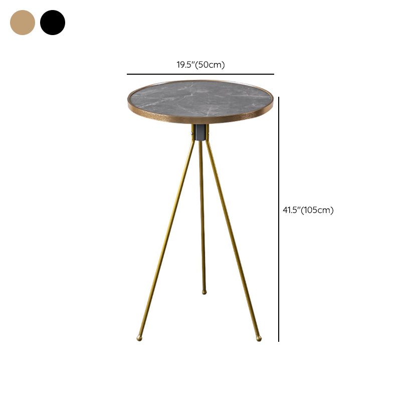 Modern Round Bar Table Artificial Wood Table Metal Base for Balcony