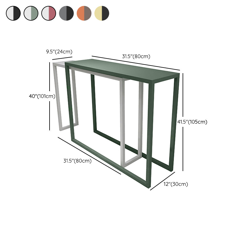 Modern Iron Rectangle Bar Table Metal Base for Milk Tea Shop