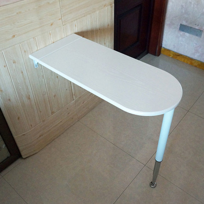 White Foldable Bar Table Contemporary Pub Table for Small Places