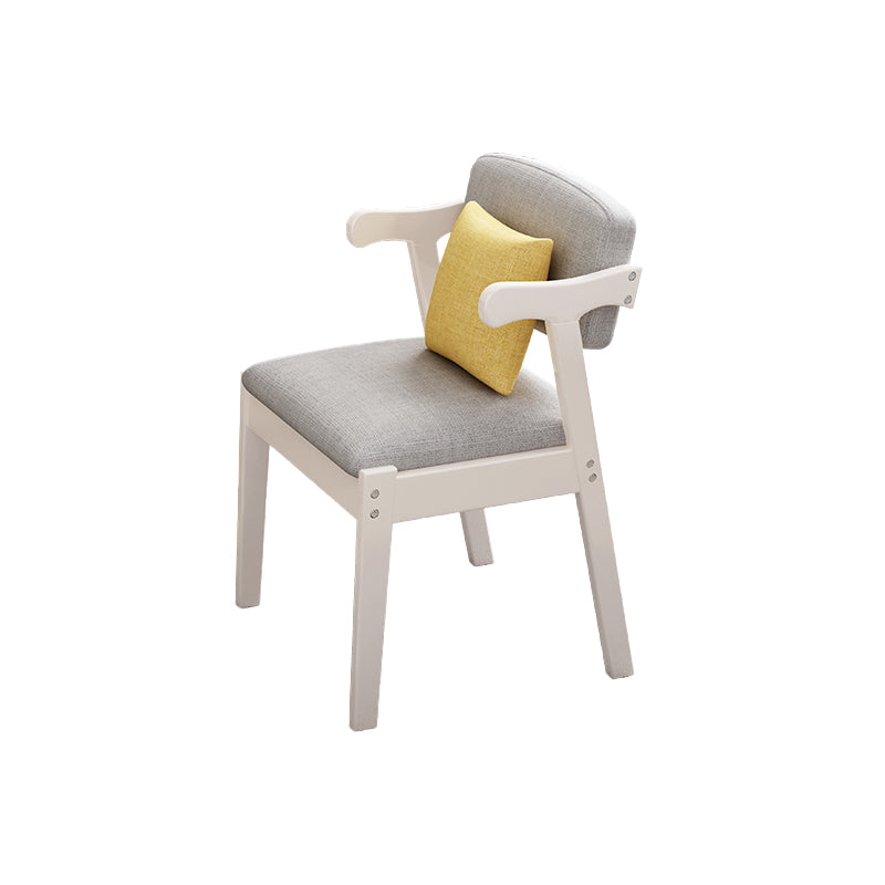 Dining Room Armless Dining Chair Rubberwood Open Back Dining Chair