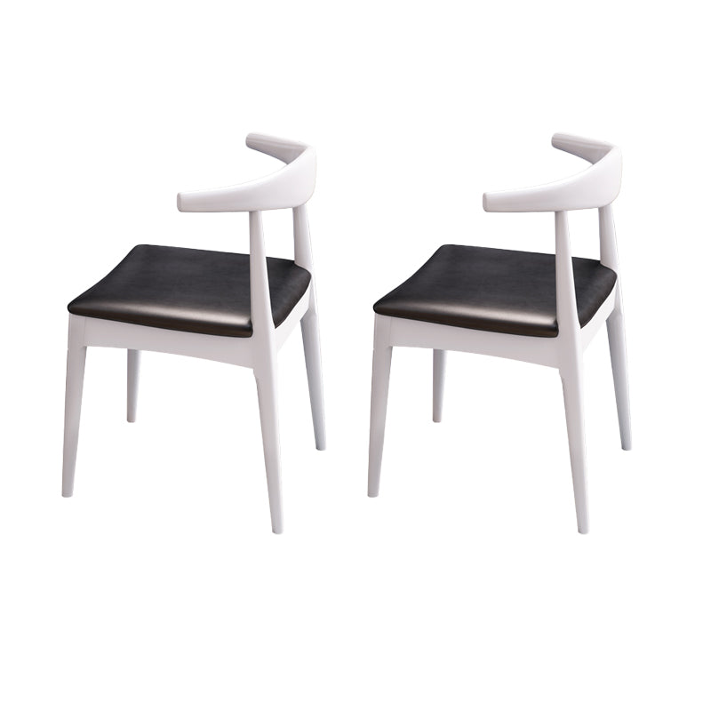 Dining Room Armless Dining Chair Rubberwood Open Back Dining Chair