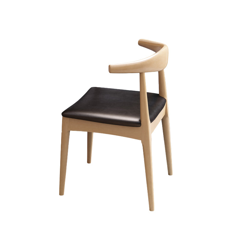 Dining Room Armless Dining Chair Rubberwood Open Back Dining Chair
