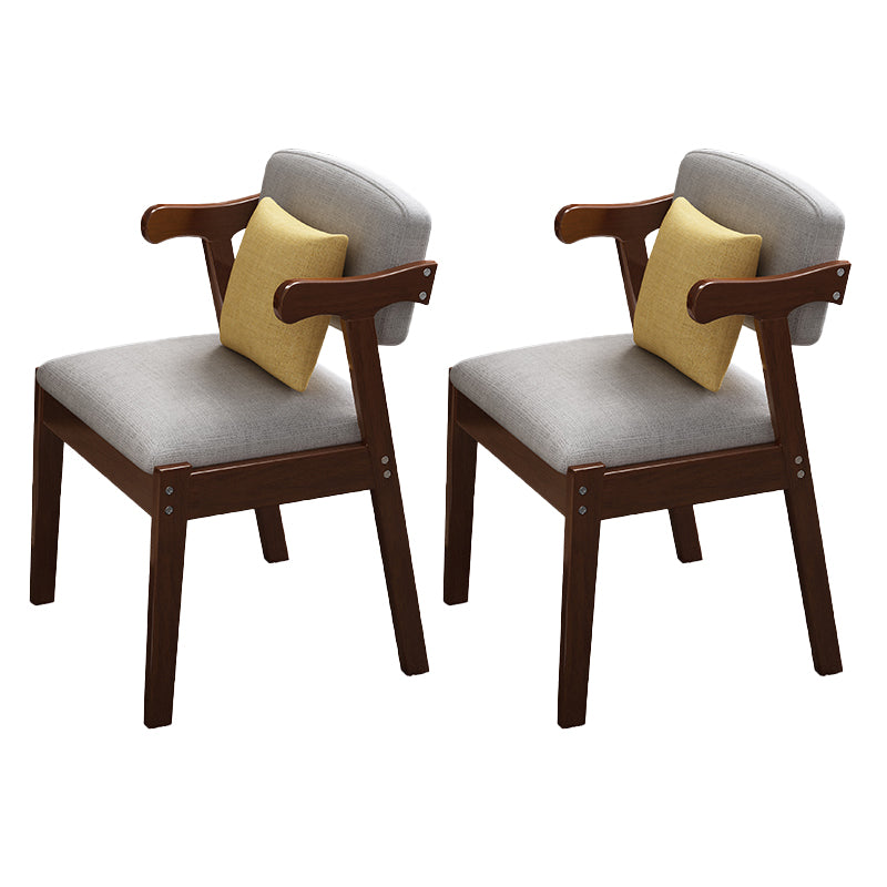 Dining Room Armless Dining Chair Rubberwood Open Back Dining Chair