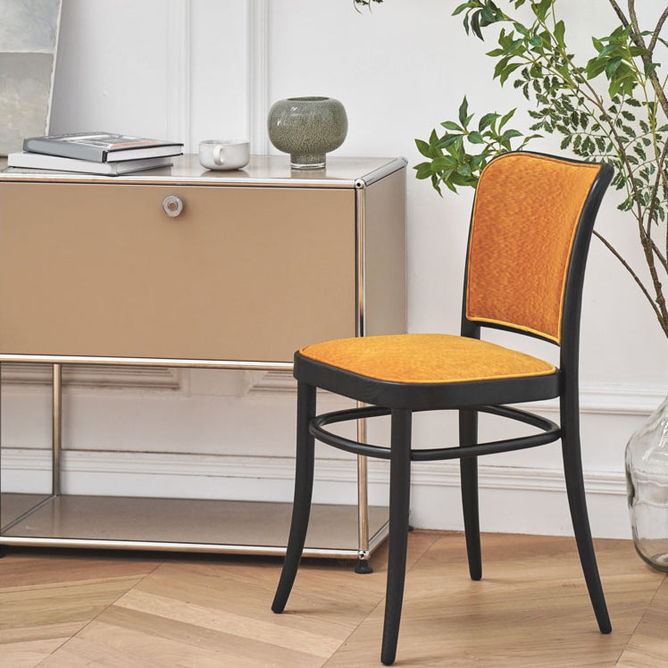 Modern Upholstered Armless Chair Kitchen Solid Wood Dining Side Chair