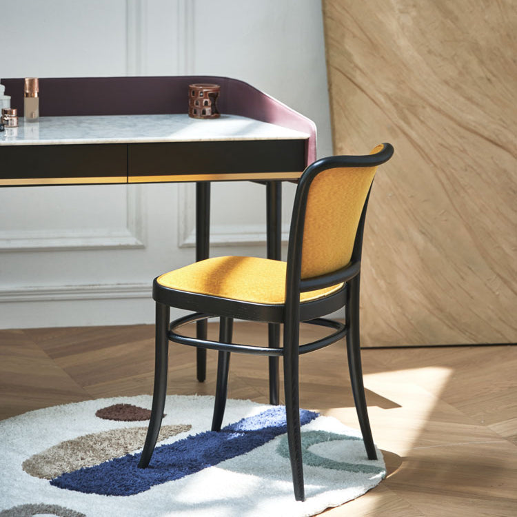 Modern Upholstered Armless Chair Kitchen Solid Wood Dining Side Chair