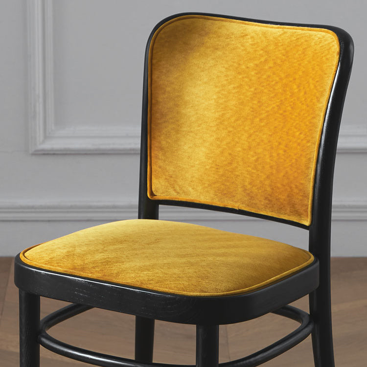 Modern Upholstered Armless Chair Kitchen Solid Wood Dining Side Chair