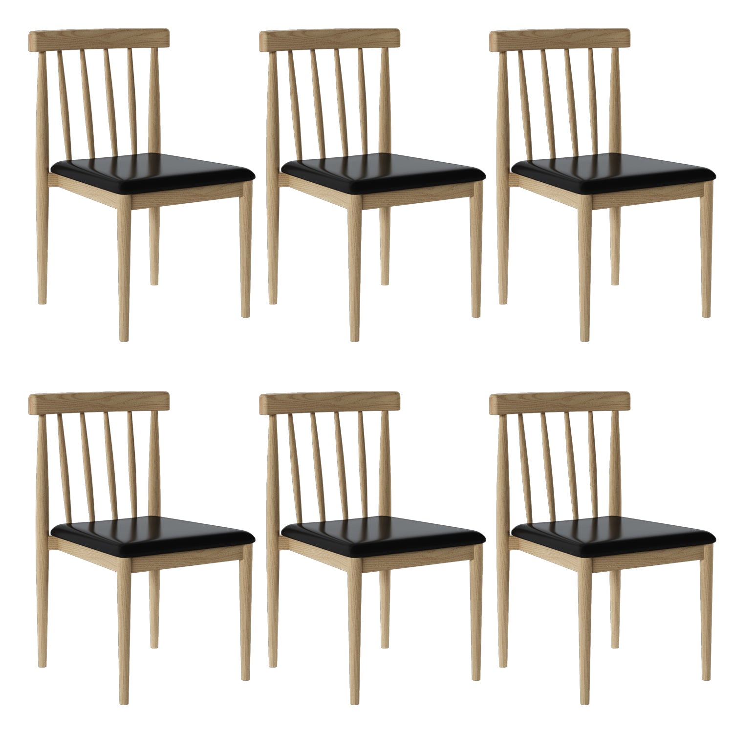 Dining Room Armless Dining Chair Home Slat Back Dining Chair