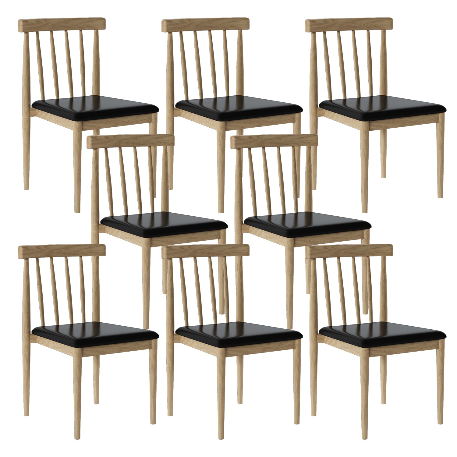 Dining Room Armless Dining Chair Home Slat Back Dining Chair