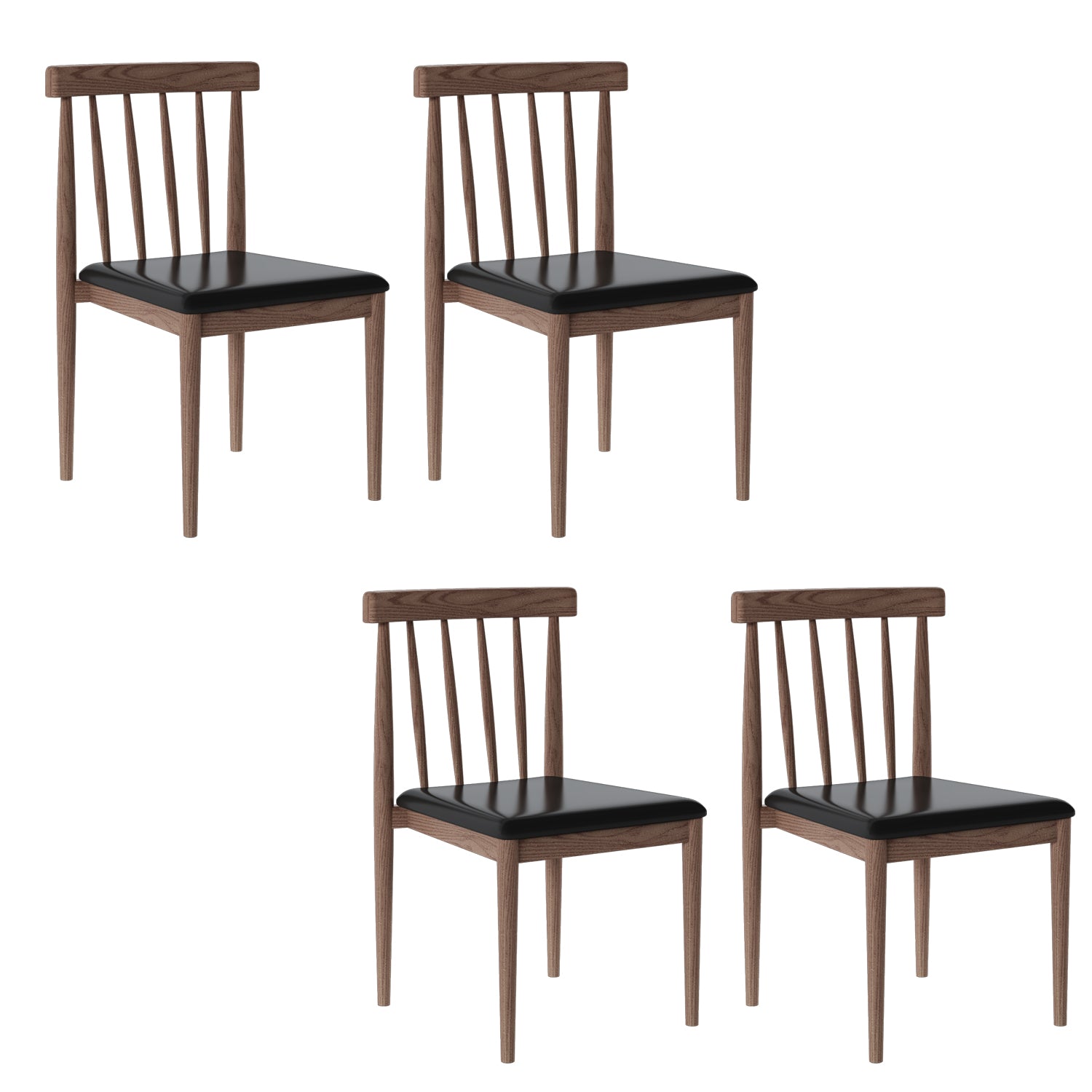Dining Room Armless Dining Chair Home Slat Back Dining Chair
