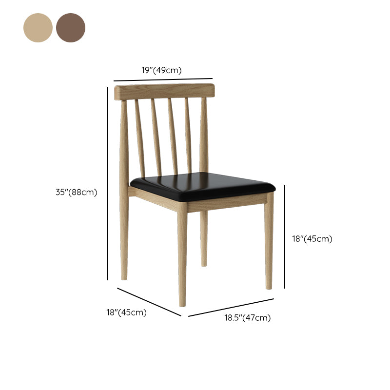 Dining Room Armless Dining Chair Home Slat Back Dining Chair