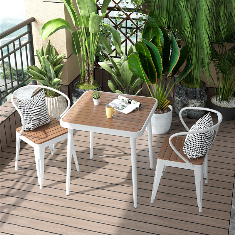 Modern Square Picnic Table Set 1/2/3 Pcs Manufactured Wood Picnic Set