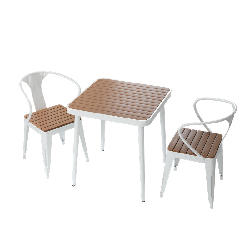 Modern Square Picnic Table Set 1/2/3 Pcs Manufactured Wood Picnic Set
