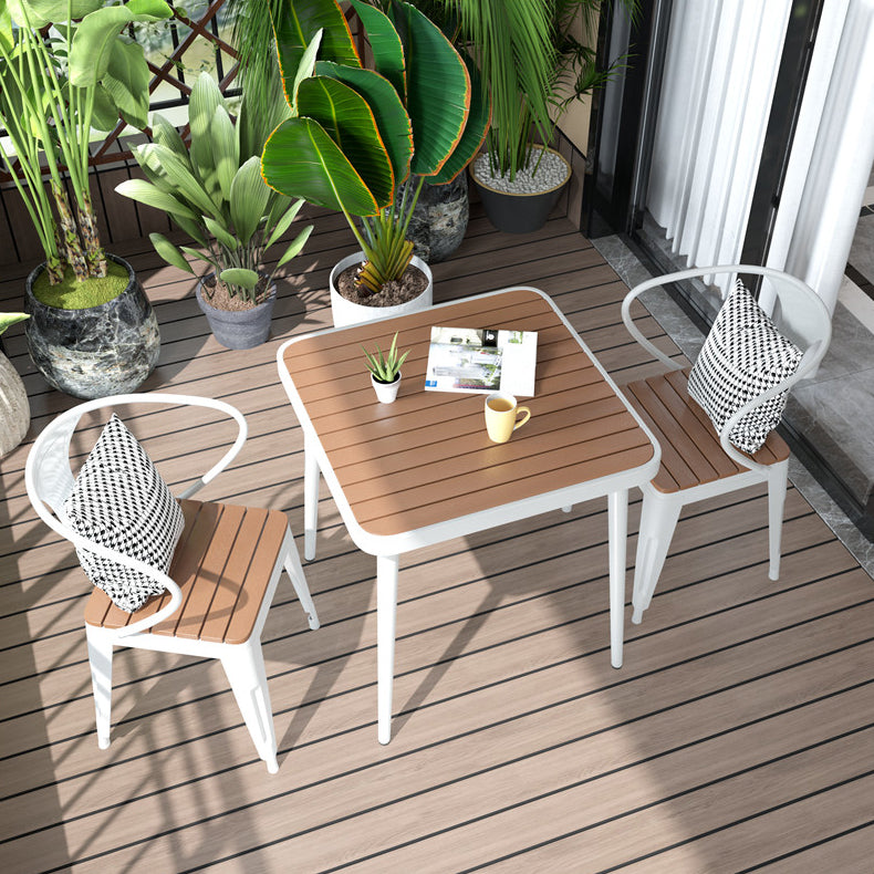 Modern Square Picnic Table Set 1/2/3 Pcs Manufactured Wood Picnic Set