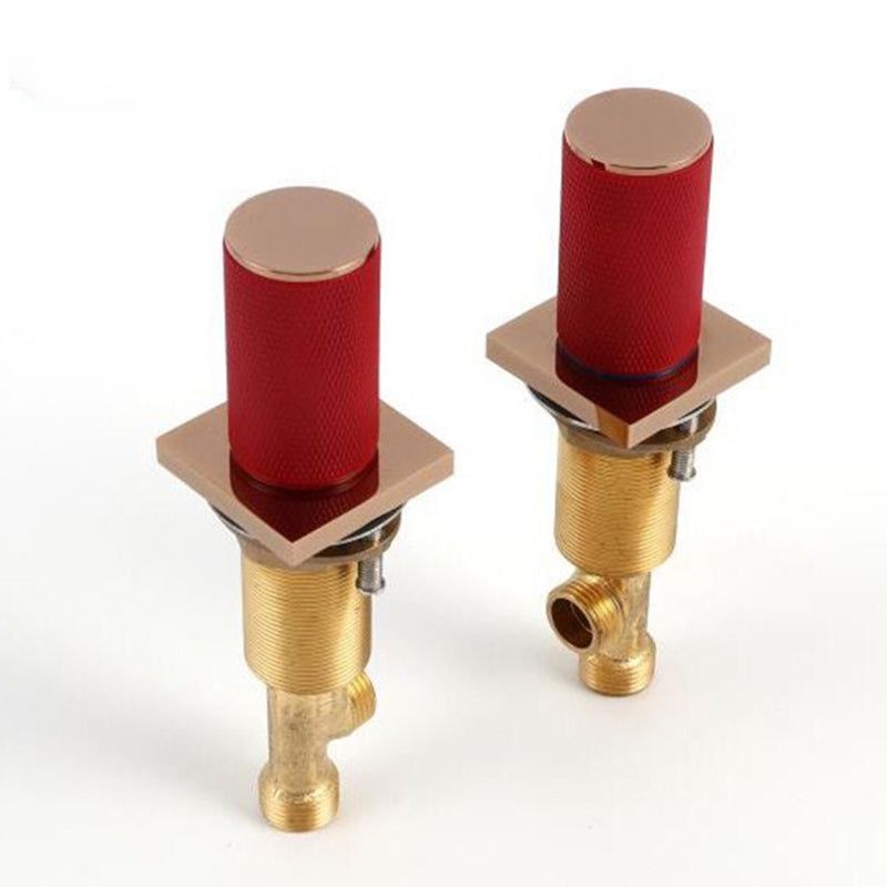Luxury Vessel Sink Faucet Knob Handle 3 Holes Gooseneck Circular Vessel Faucet