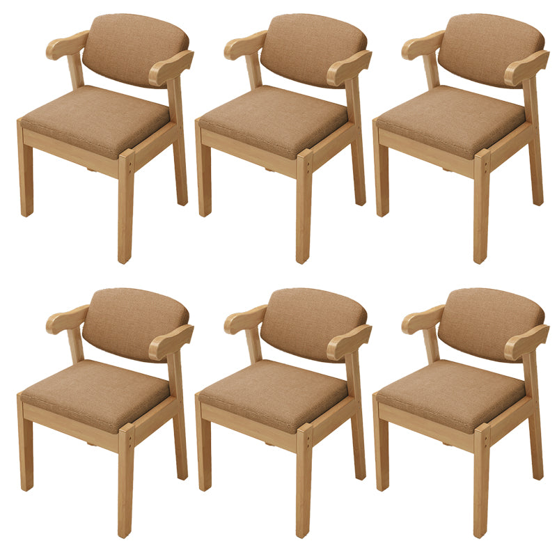 Open Back Arm Chairs Upholstered Dining Chairs for Dining Room