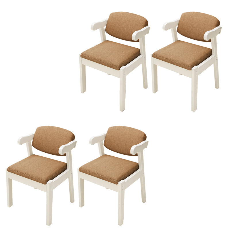 Open Back Arm Chairs Upholstered Dining Chairs for Dining Room