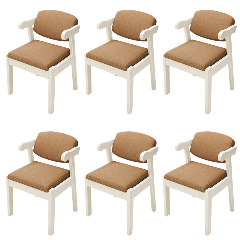 Open Back Arm Chairs Upholstered Dining Chairs for Dining Room
