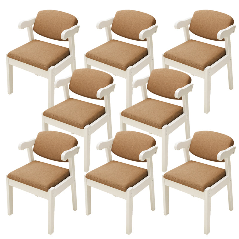 Open Back Arm Chairs Upholstered Dining Chairs for Dining Room