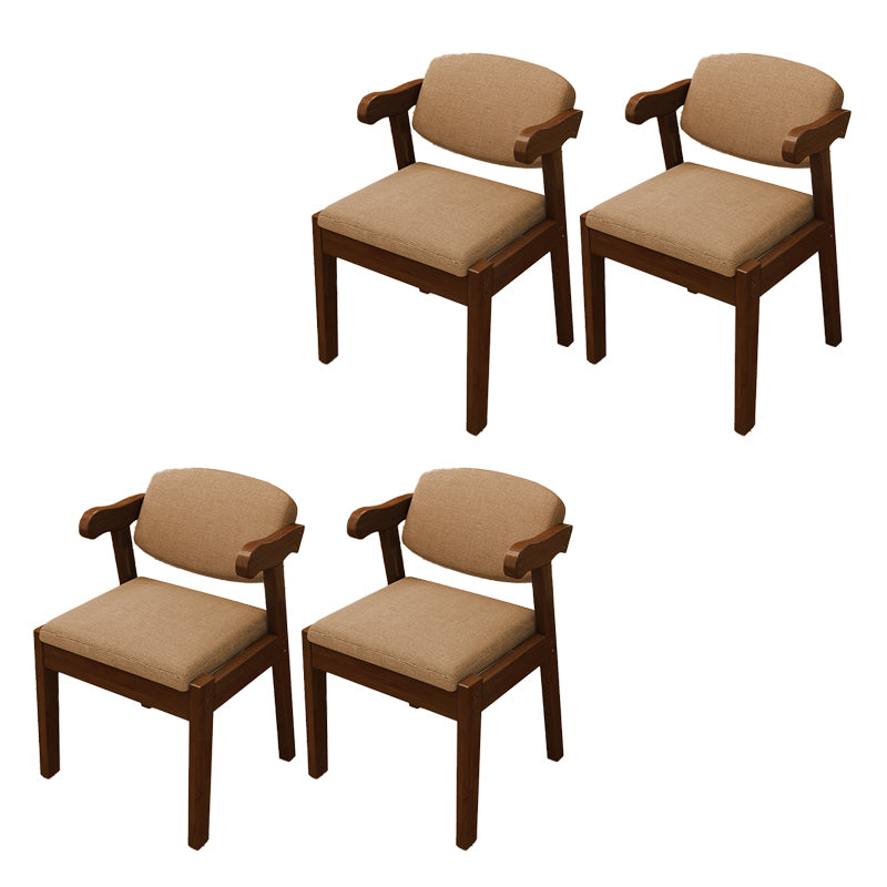 Open Back Arm Chairs Upholstered Dining Chairs for Dining Room