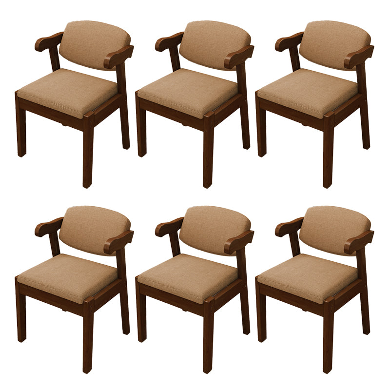 Open Back Arm Chairs Upholstered Dining Chairs for Dining Room