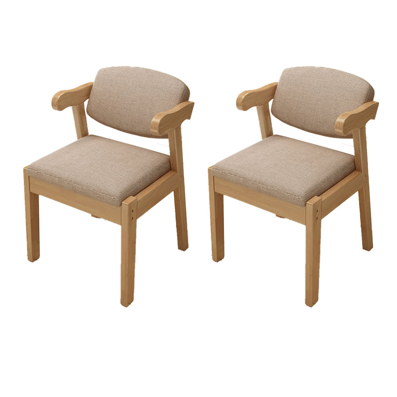 Open Back Arm Chairs Upholstered Dining Chairs for Dining Room
