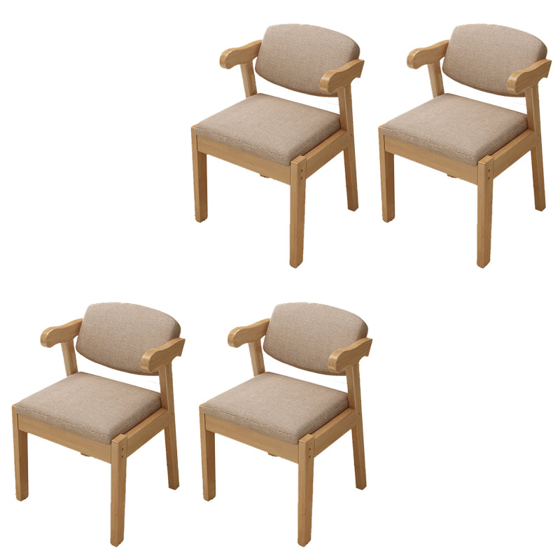 Open Back Arm Chairs Upholstered Dining Chairs for Dining Room