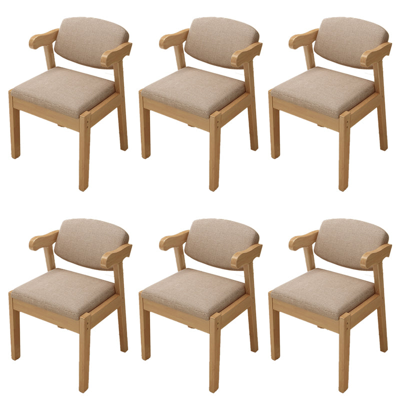 Open Back Arm Chairs Upholstered Dining Chairs for Dining Room
