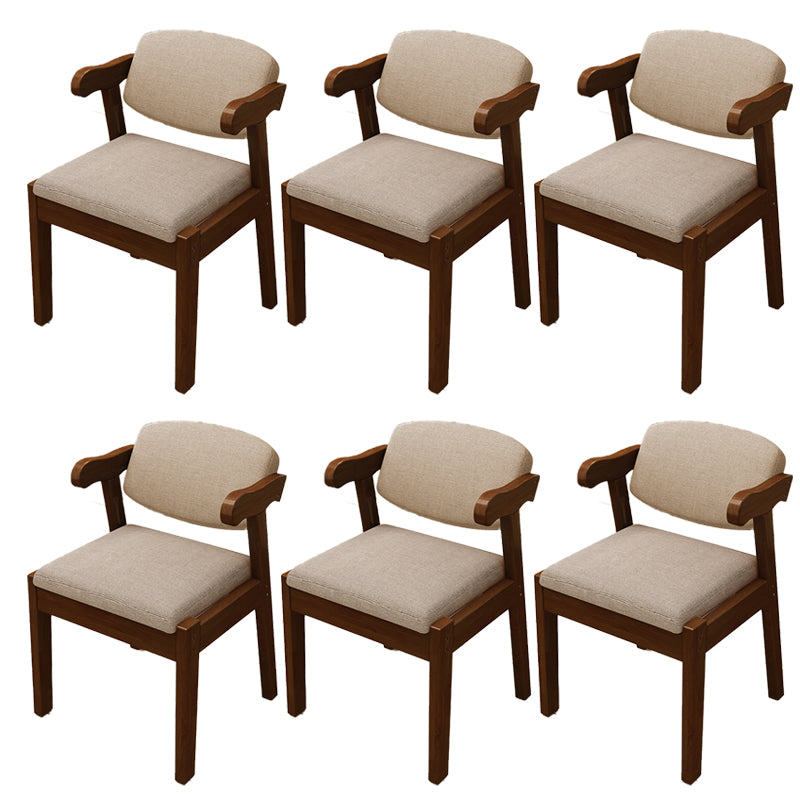 Open Back Arm Chairs Upholstered Dining Chairs for Dining Room