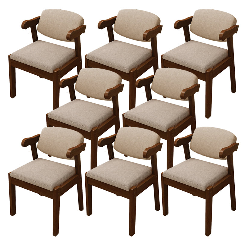 Open Back Arm Chairs Upholstered Dining Chairs for Dining Room