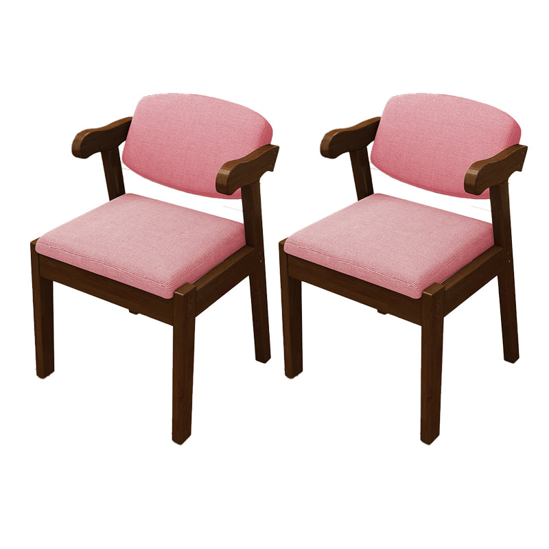 Open Back Arm Chairs Upholstered Dining Chairs for Dining Room