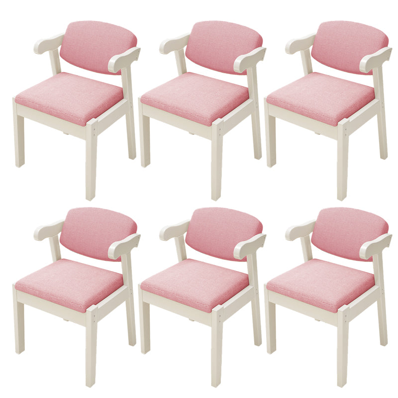 Open Back Arm Chairs Upholstered Dining Chairs for Dining Room