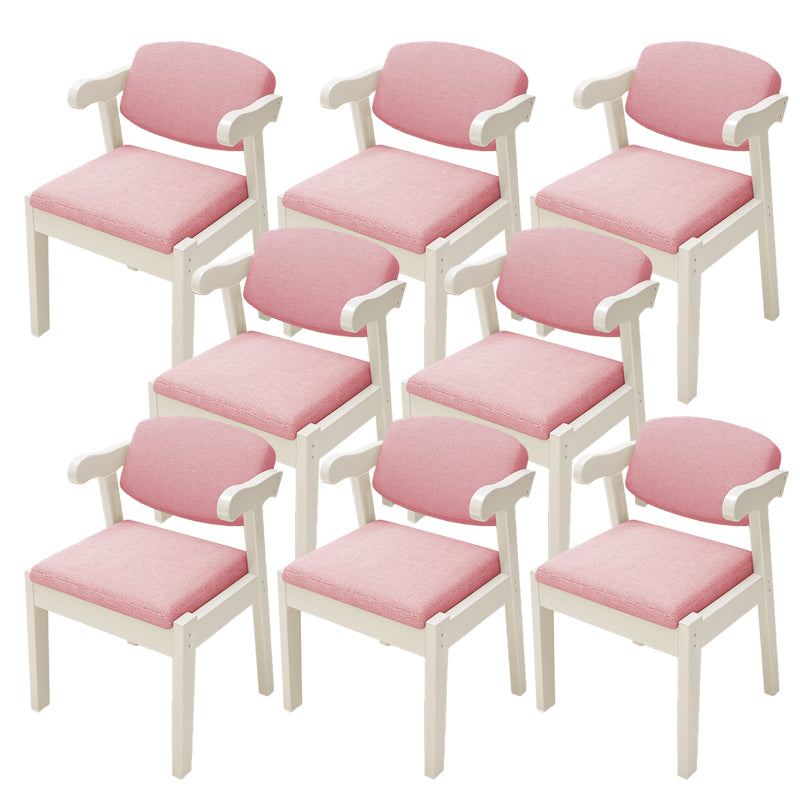Open Back Arm Chairs Upholstered Dining Chairs for Dining Room