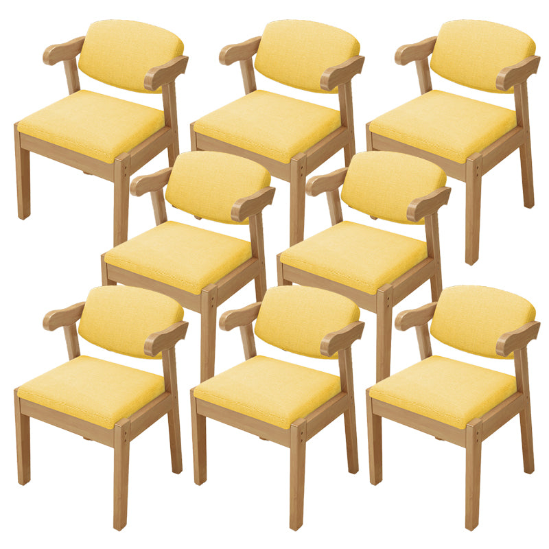 Open Back Arm Chairs Upholstered Dining Chairs for Dining Room