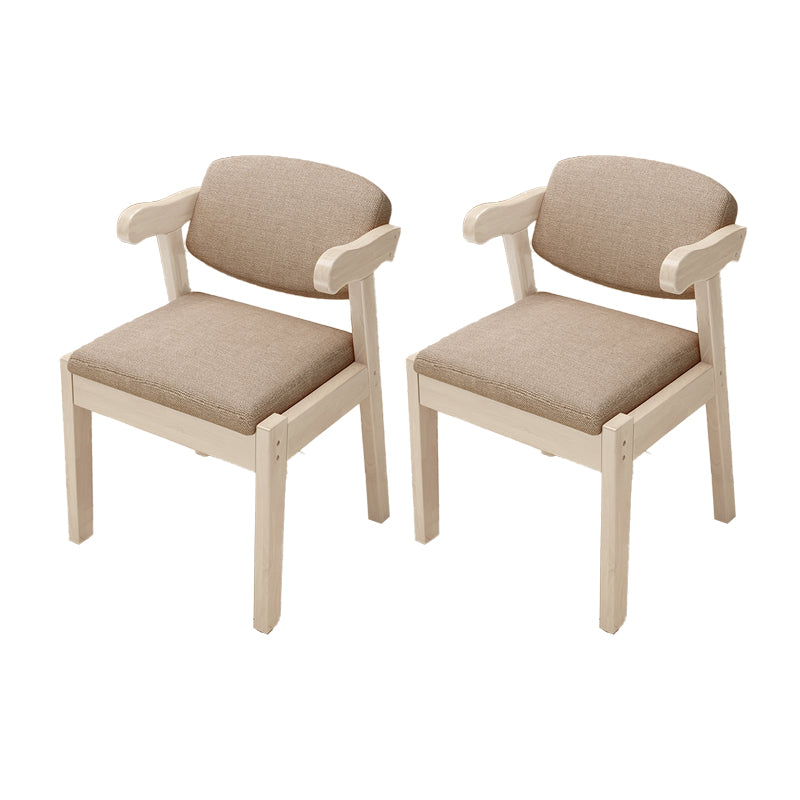 Open Back Arm Chairs Upholstered Dining Chairs for Dining Room