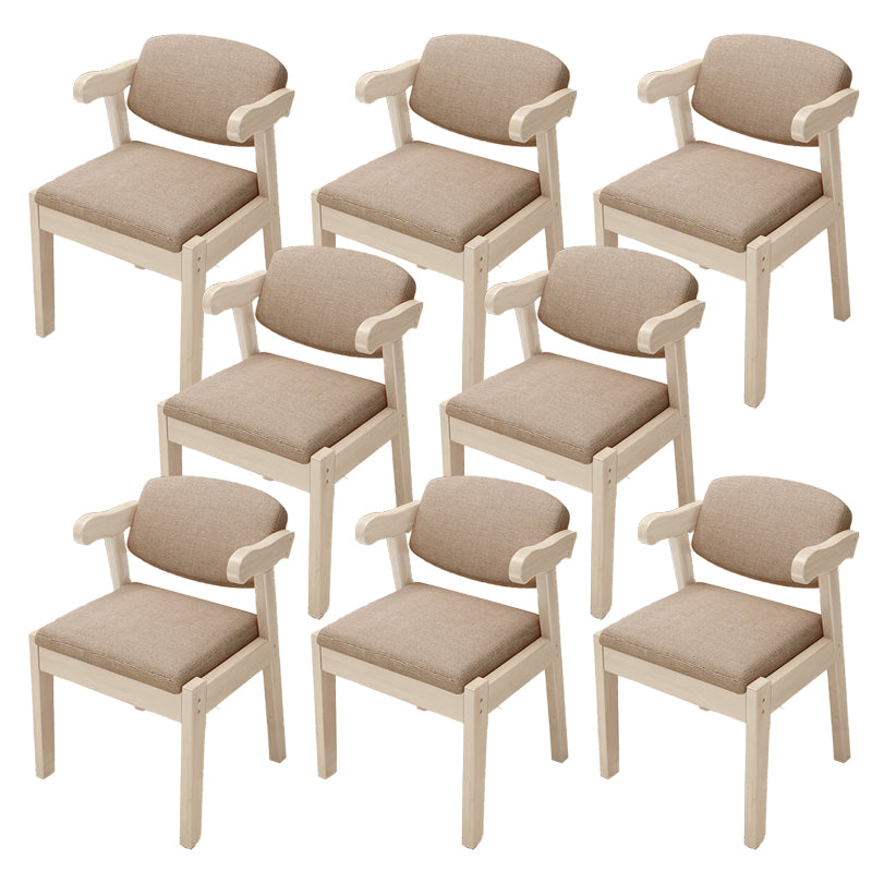 Open Back Arm Chairs Upholstered Dining Chairs for Dining Room