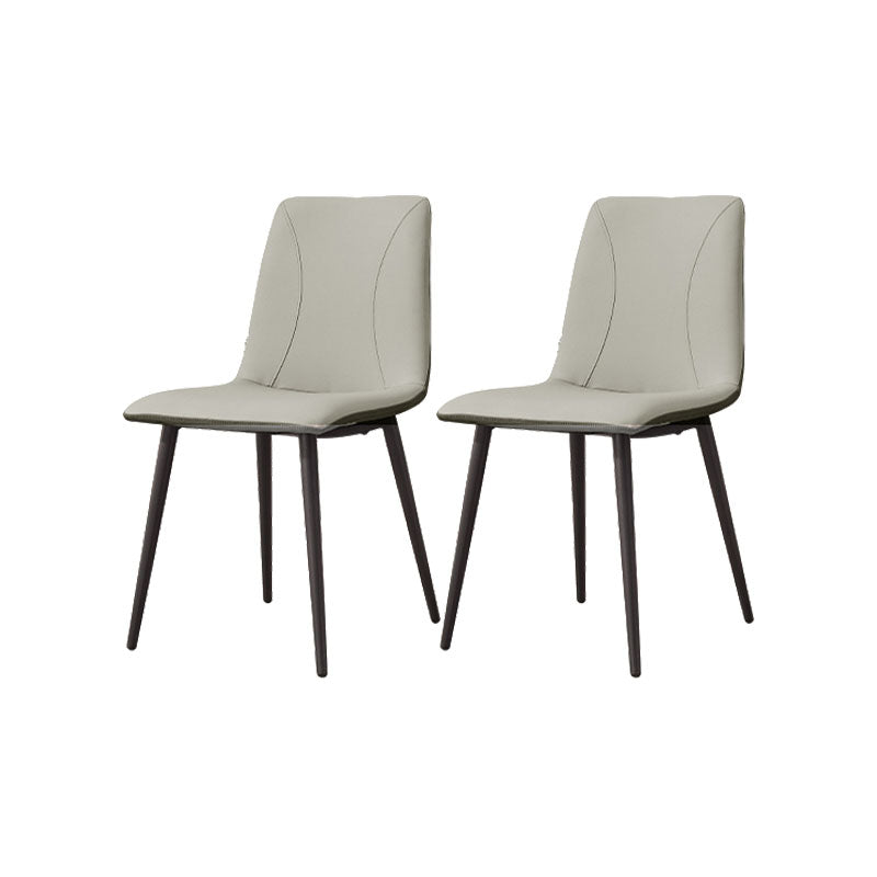 Modern Style Dining Chair Leather Low Back Side Chair for Dining Room