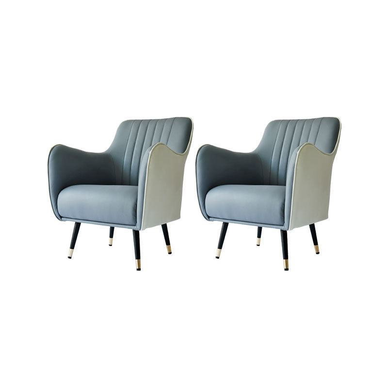 Indoor Faux Leather Dining Arm Chair Upholstered Parsons Chair with 4 Legs