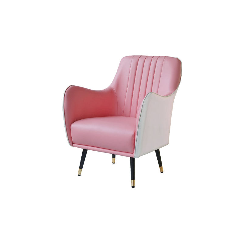 Indoor Faux Leather Dining Arm Chair Upholstered Parsons Chair with 4 Legs