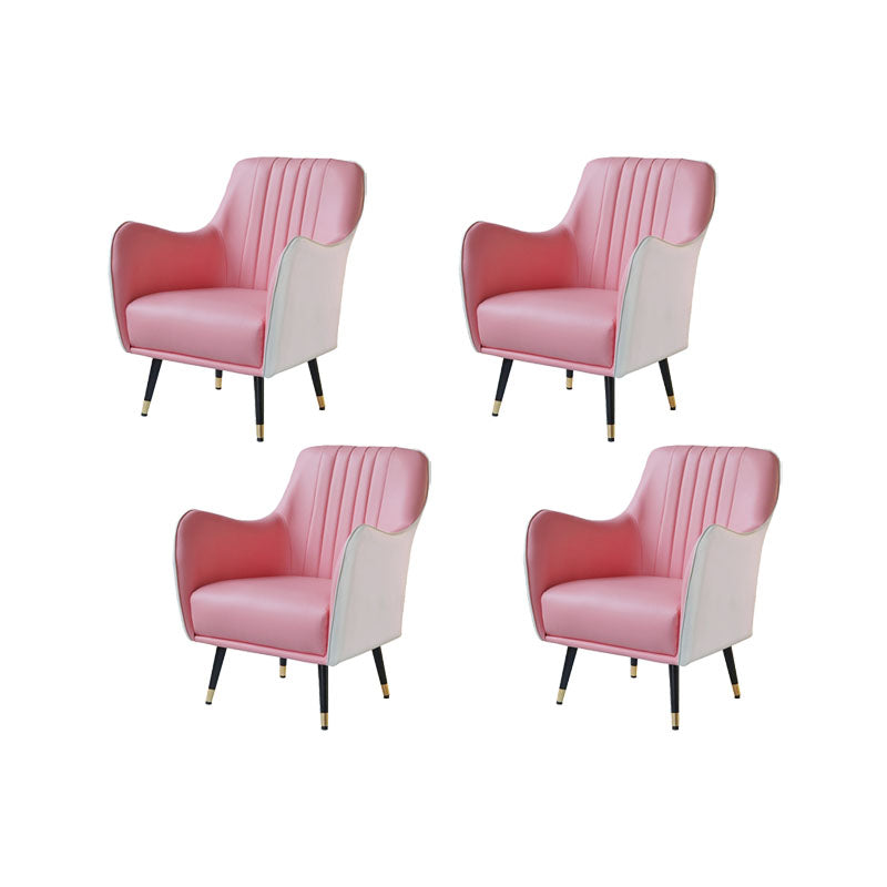 Indoor Faux Leather Dining Arm Chair Upholstered Parsons Chair with 4 Legs