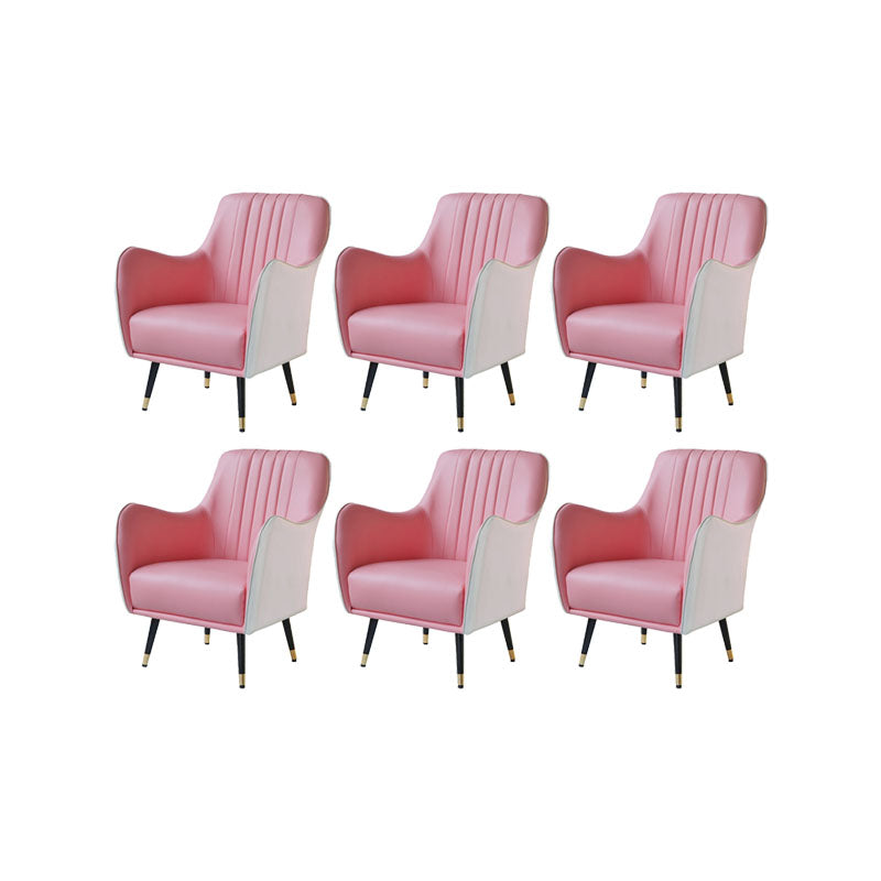 Indoor Faux Leather Dining Arm Chair Upholstered Parsons Chair with 4 Legs
