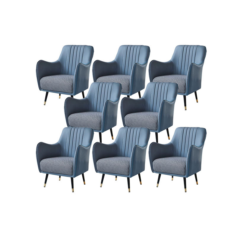 Indoor Faux Leather Dining Arm Chair Upholstered Parsons Chair with 4 Legs
