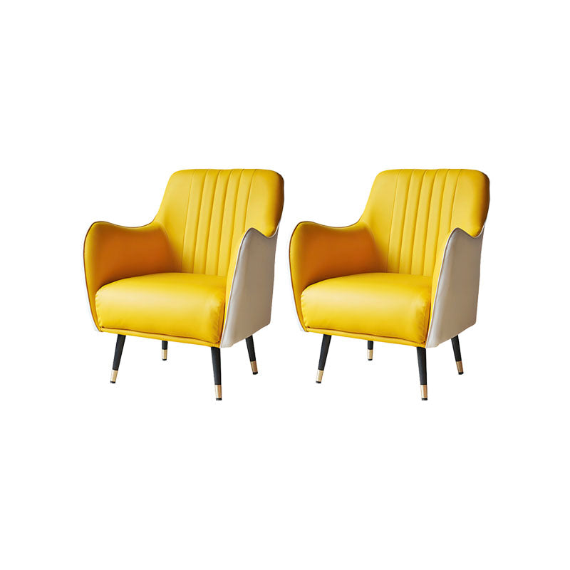 Indoor Faux Leather Dining Arm Chair Upholstered Parsons Chair with 4 Legs